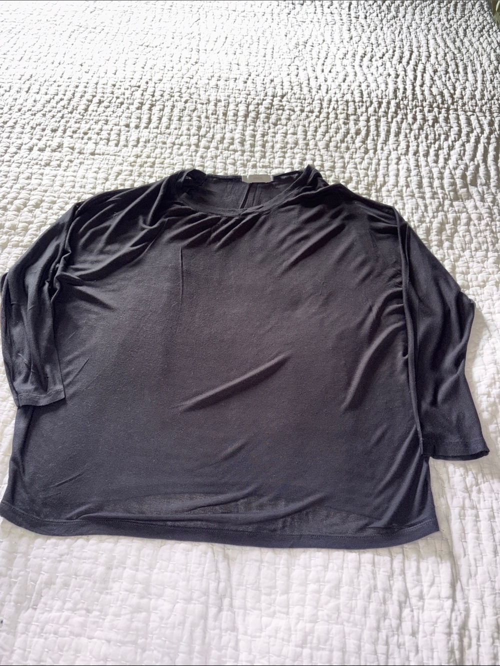 Vince. Women's Black Relaxed Draped Top EUC S